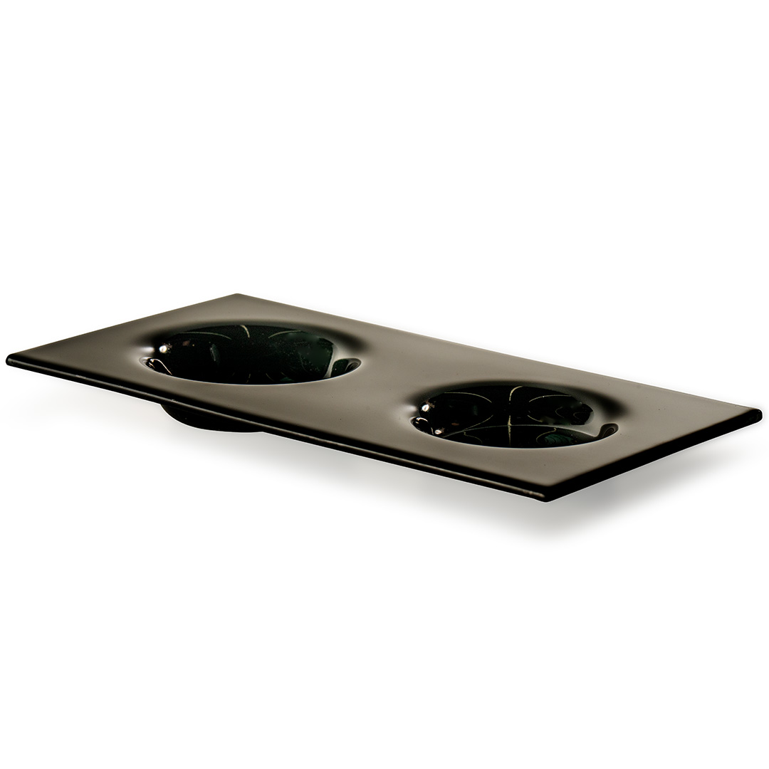 Glas-Tablett Xocolatl, schwarz