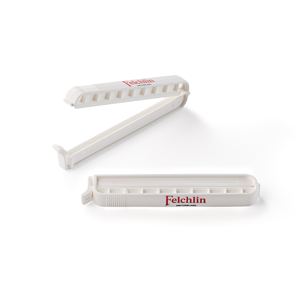Verschlussklemme Felchlin weiss, 110 mm